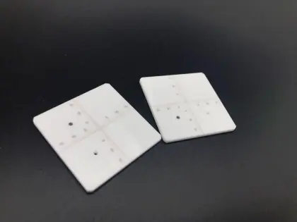 Machining of alumina ceramic components for electronics