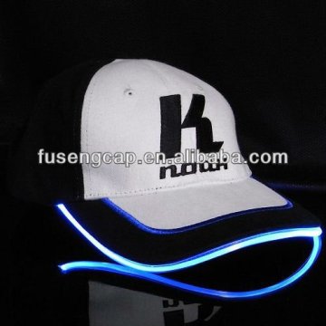 Promotional led caps fiber optic lighted hats and caps