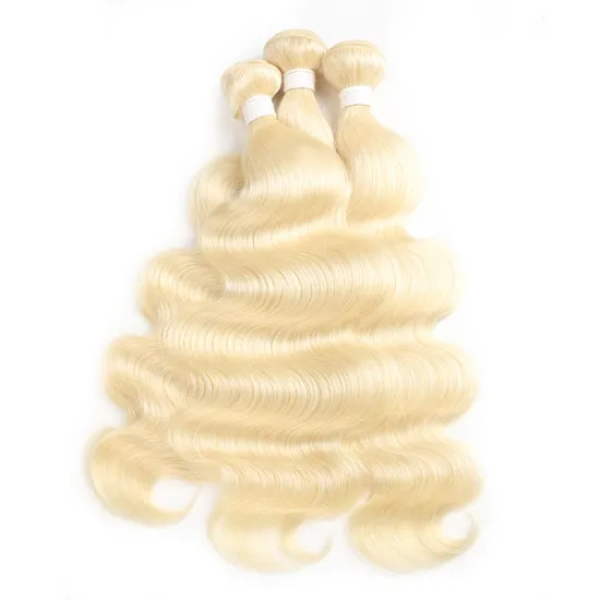 613 Blonde Bundles With Closure Malaysian Body Wave Remy Human Hair Weave Honey Blonde 613 Bundles With Closure