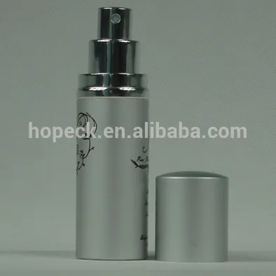 aluminum shell perfume atomizer with glass vial