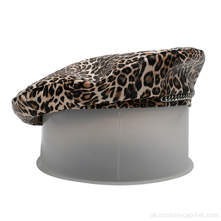 Frauen Mode Leopard Print Berets Hut