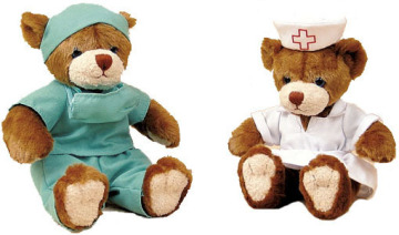 plush toy doctor, doctor bear toy