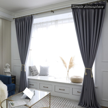 Imitation linen full blackout solid color curtain