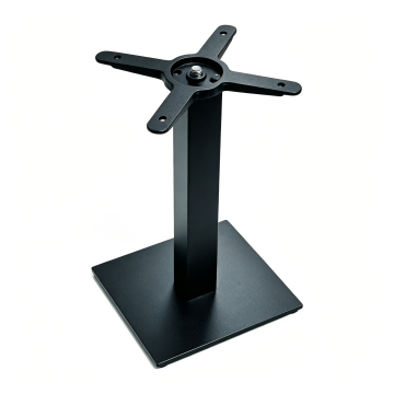 Square Sand Black Cast Iron Table Base 500x500 H720mm Heavy Duty Commercial Outdoor Furniture Table Leg for Cafe Restaurant Bist