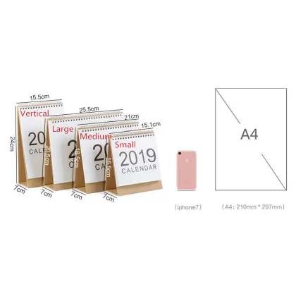 4-color printed desk advent daily calendar table calendar