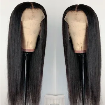 100% Mink Brazilian Virgin Human Hair Wig For Black Women Straight Lace Wig