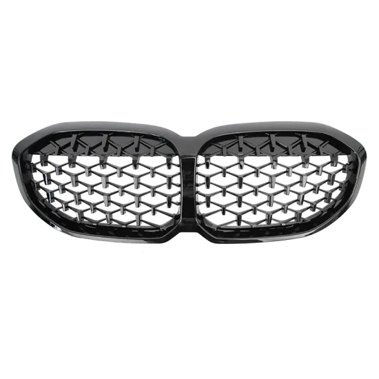 Black Front Hood Kidney Grille Diamond Star Style Grills for BMW 1 Series F40 2020