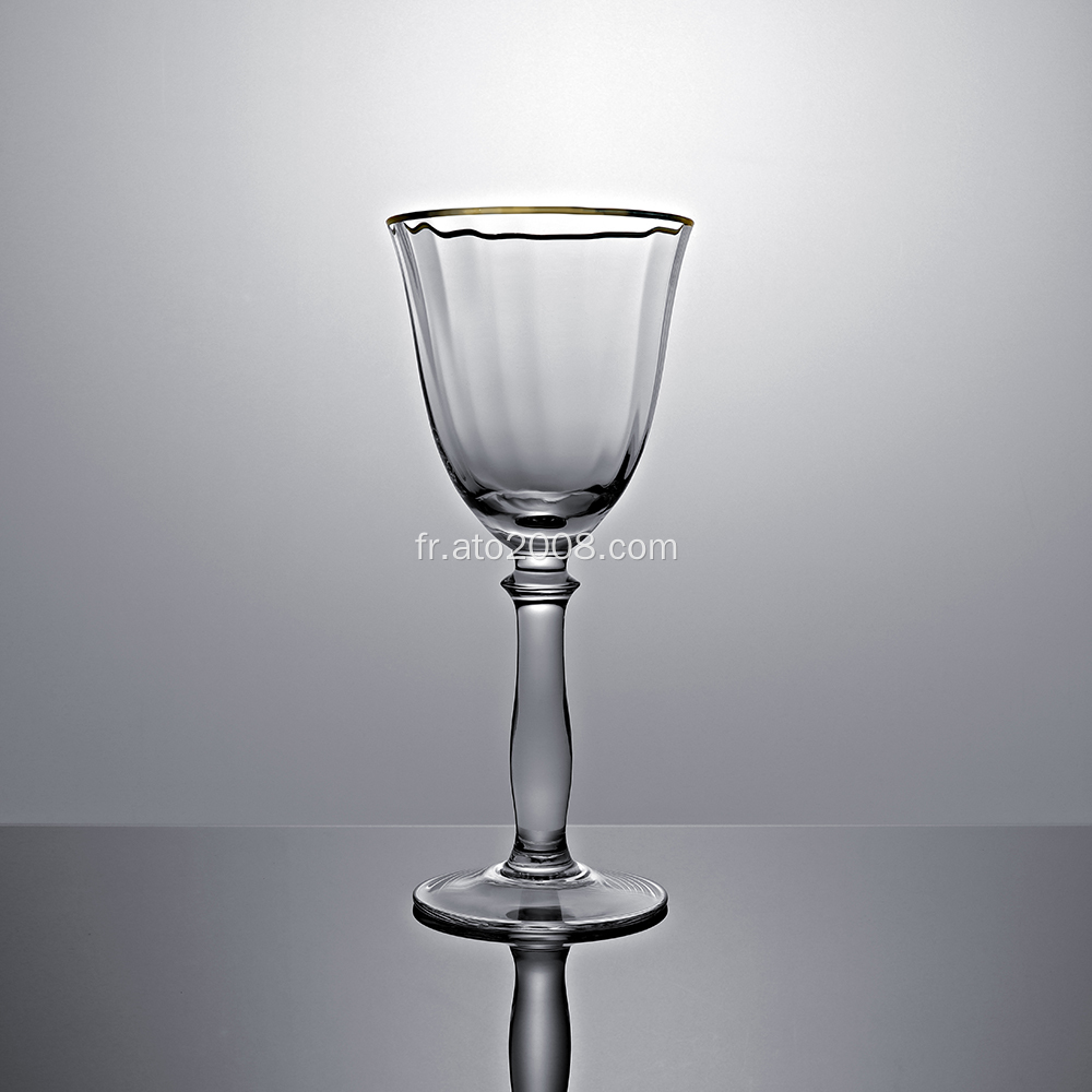 Ensemble de verre à vin en cristal en or