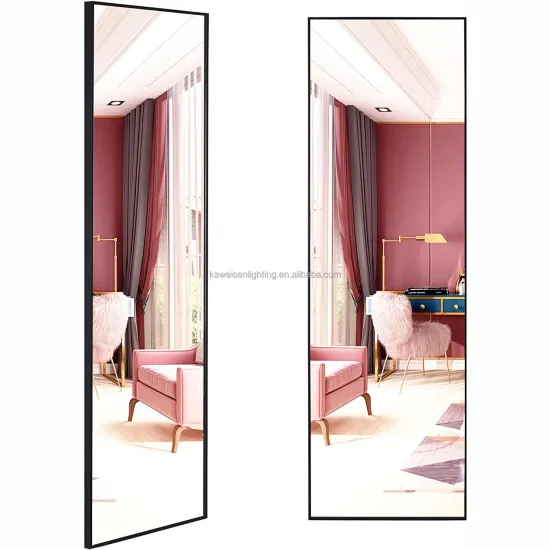 Aluminium Alloy Full Length Over-the-Door Hanging Mirror for Elegant Living Room Décor - 47\"x14\