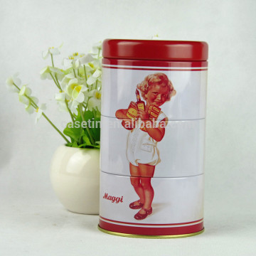 custom food grade metal cookie tin with lid