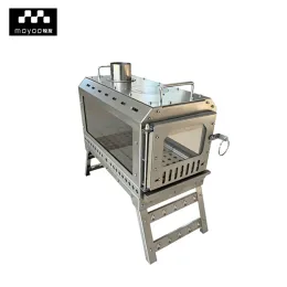 Outdoor Camping Wood Stove with Glass View Window