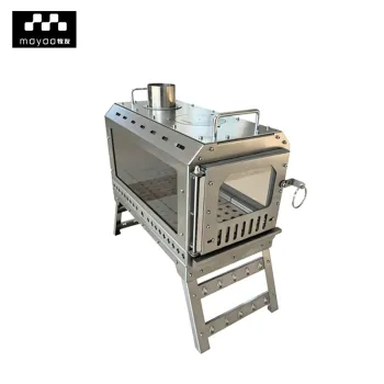 Outdoor Camping Wood Stove with Glass View Window