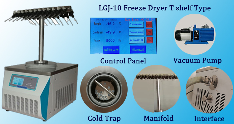 LGJ-10 Ttype freeze dryer