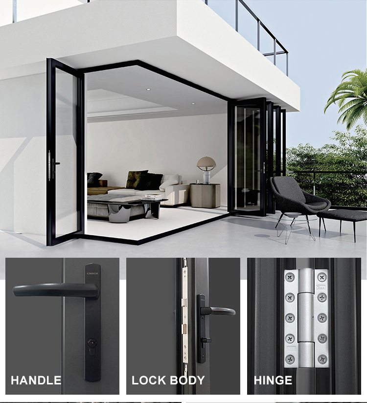 Glass Exterior Entry Luxury Folding Door
