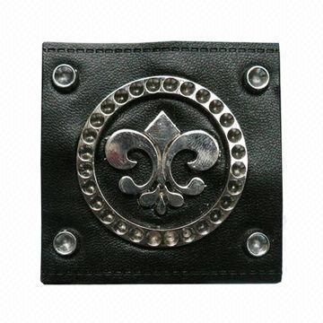 Leather/Metal Label, Leather Label with Customized Design