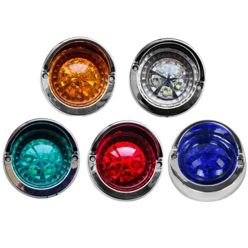 24V Chrome Clearance Round Side Marker Indicator Light - Cheap Price Trailer Truck Tractor Turn Signal Tail Lamp