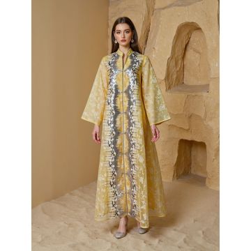 لباس عبای مشبک نقره دوزی شده