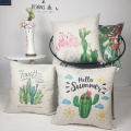 Set Tropical Dekokissen Covers Cactus Flamingo Lizard Sommer Dekorative Kissenbezug Kissenbezug für Sofa Schlafzimmer Auto Couc