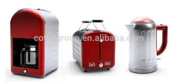 Home Appliance Retro Design Drip coffee maker/ electric kettle/stainless steel toaster with 36mm extra wide slots
