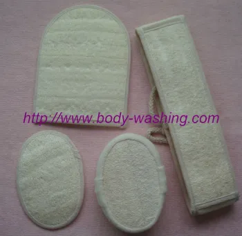 2016 natural loofah bath glove mitt