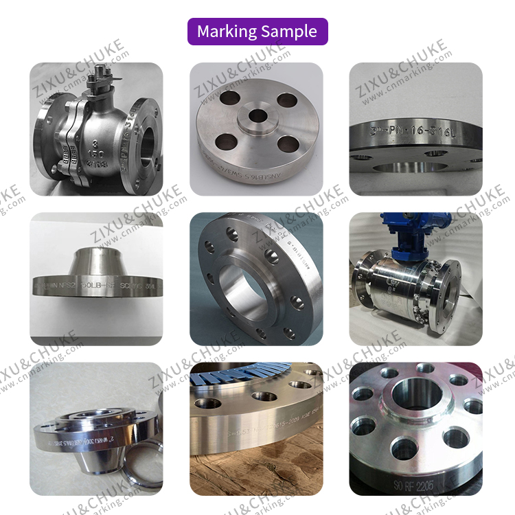 Steel ring flange rotary marking machine