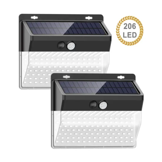 Solar Powered LED Wall Light 270 Degree IP65 Rated 136LED/206LED Outdoor Motion Sensor