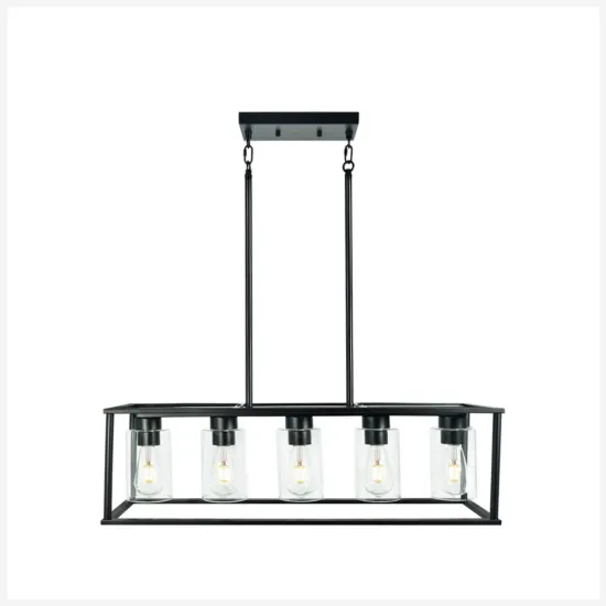 Nordic Design Clear Glass E26 Chandelier Kitchen Ceiling Light