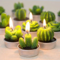 Свеча в форме зеленого кактуса восковые художественные свечи