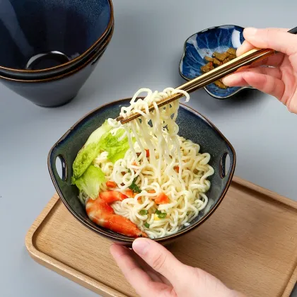 Beautiful Design Large Ramen Porcelain Bucket Instant Noodle Bowl