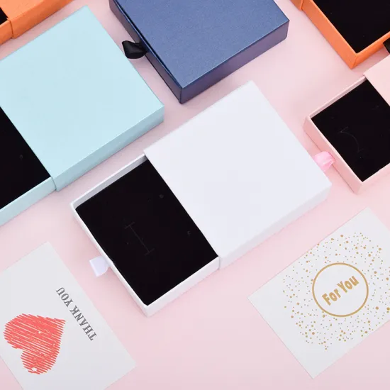 Custom Logo Pull Out Paper Jewelry Boxes