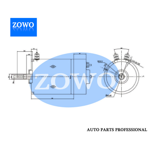 PHJD006 DC MOTOR 12V 1.8KW 2600RMP