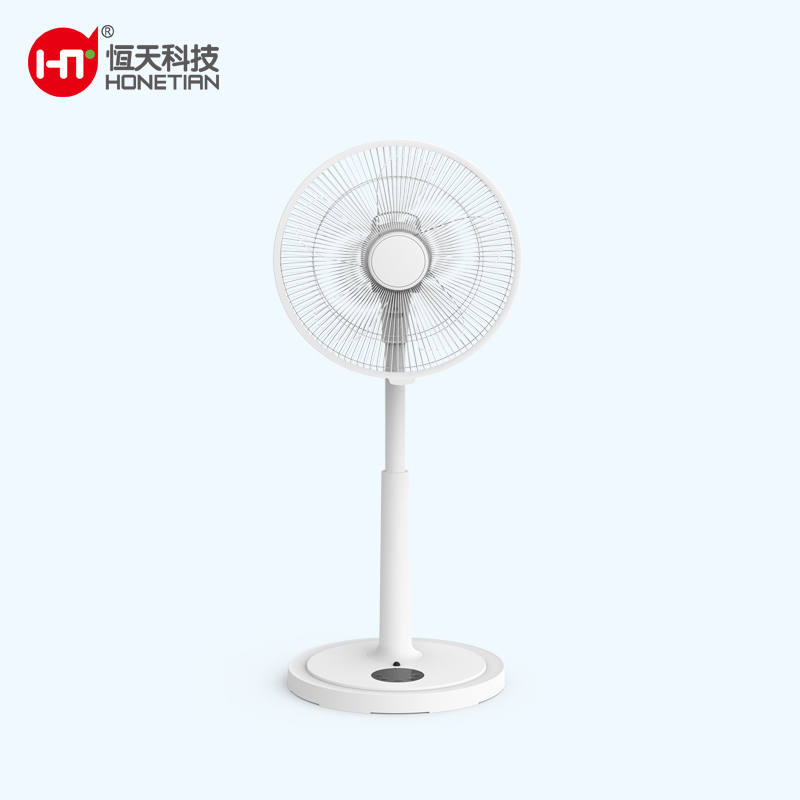 HONETIAN touch control LED display adjustable height 8 speeds 4 modes 8 timer 14 inches DC custom colors indoor pedestal fan