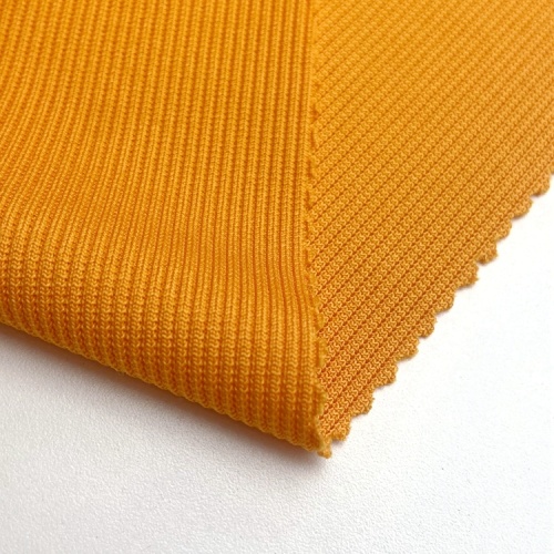 Polyester Stretch Knit DTY 2*2 Rib Fabric