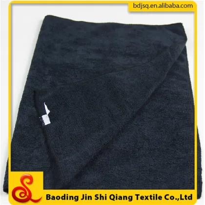 Can be embroidered LOGO black microfiber sports towels