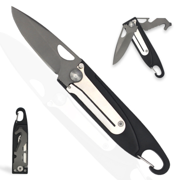 Titanium Carabiner Knife with Mini Camping Lightweight Bottle Opener