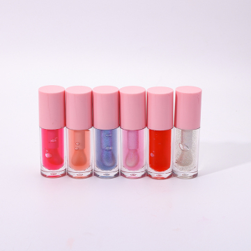Wholesale Custom Flavored Private Label Glitter Pink Lipgloss Sets