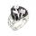 New Arrival Heart Shape Love Hollow Rings Gemstone Heart Ring for Women Girl Natural Stone Crystal Wedding Rings Adjustable Ring