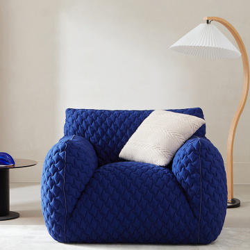 Kursi sofa lemak biru sederhana modern