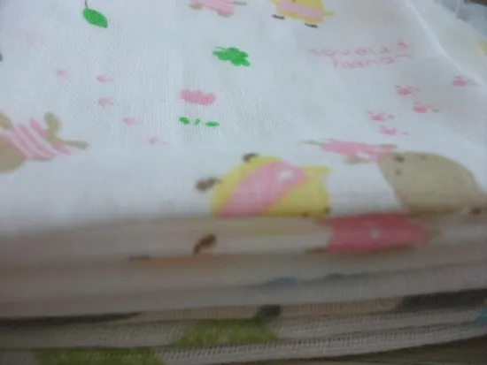 china cotton muslin swaddle blanket fabric custom