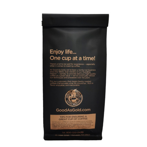Bolsa de café laminada impresa personalizada con 8 sellos laterales