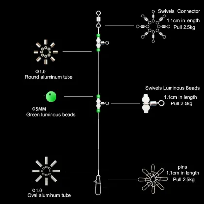 Sea Fishing Anti-Tangle Salmon Fishing Tackle Connector
