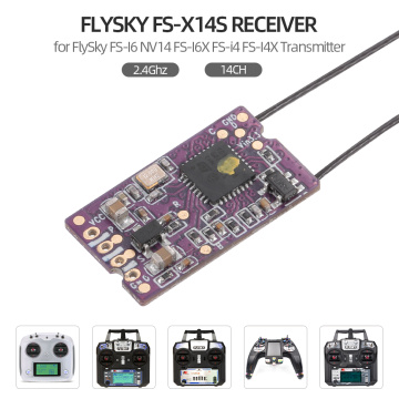 FlySky FS-X14S Receiver 2.4Ghz 14CH PPM i-BUS S.BUS Signal Outputs for FlySky FS-I6 NV14 FS-I6X FS-i4 FS-I4X Transmitter Parts