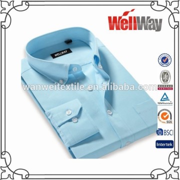 wholesale oxford fabric blue cotton oxford shirt