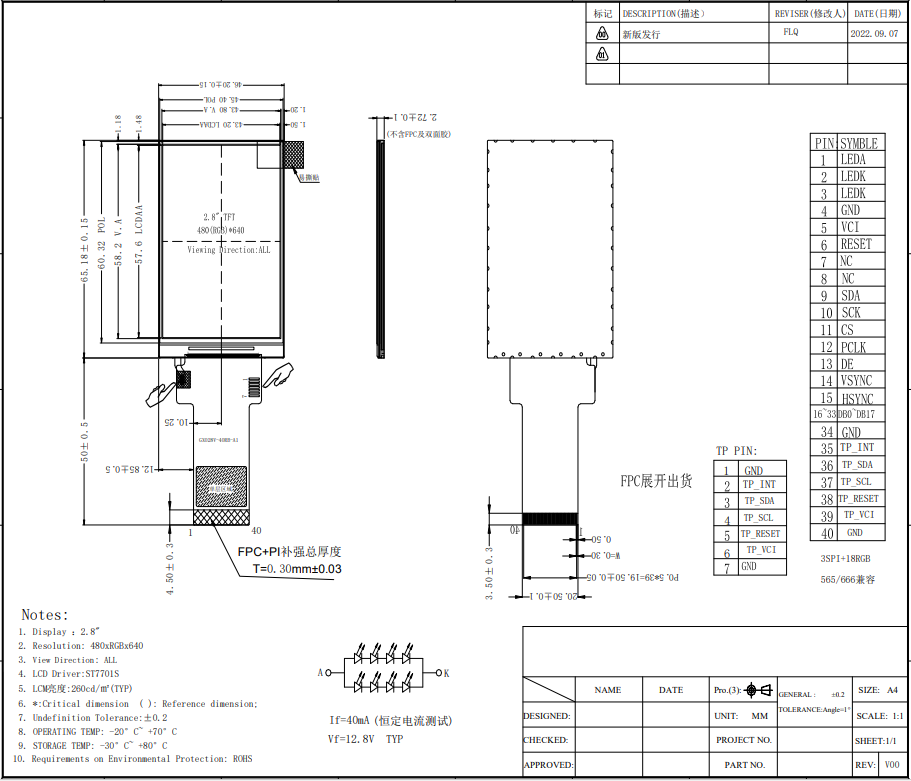 spi tft display