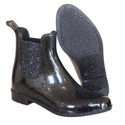 Glossy Gum Rain Boots for Women - PVC Chelsea Boots