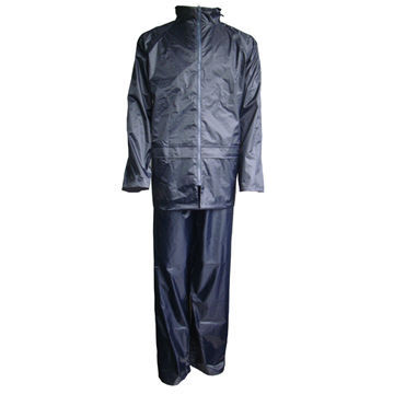 Work clothes with 170T polyester/PVC fabric, available in S to XXL sizes