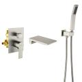 SHAMANDA BRACKED NICKEL Wall Mount Down Faucet Set