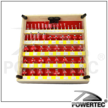 POWERTEC 50PCS/router bits sets Round Beading Over Router Bit