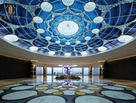 Blue sea murano glass chandelier light