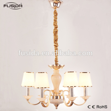 6 or 8 lights Iron and glass white Bronze chandelier pendant lighting for home/restaurant